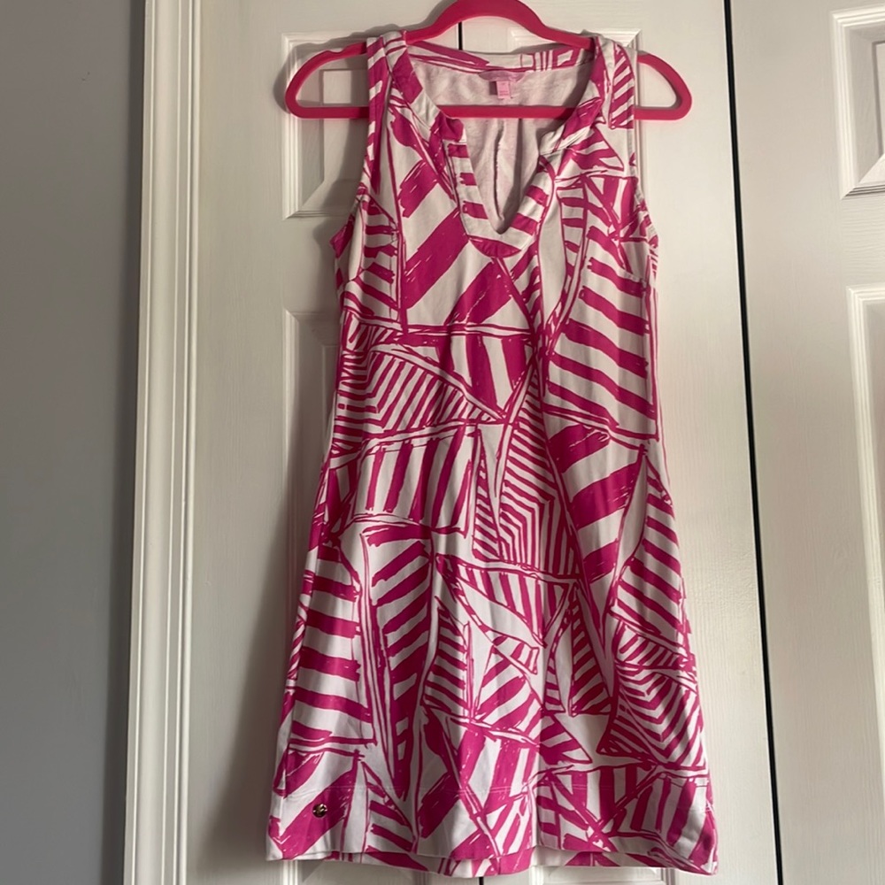 Pink and white Lilly Pulitzer casual dress